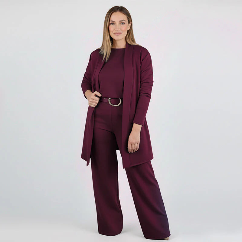 Coordinato 3 Pezzi - Cardigan, maglia e pantalone